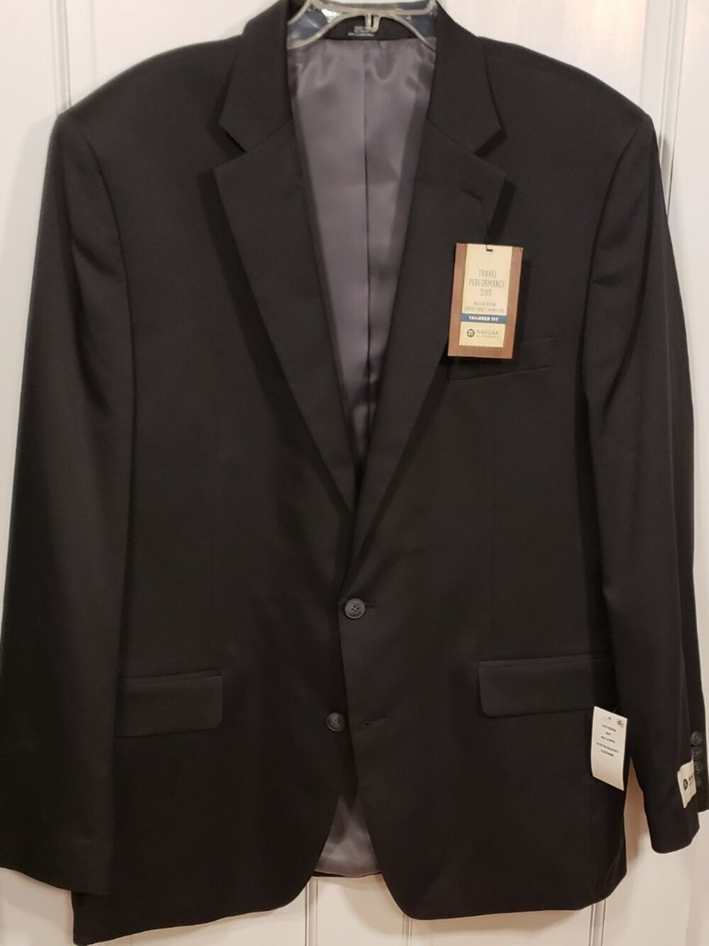 Haggar Travel Performance Suit Jacket Black 46L NWT